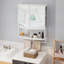Armoire de rangement moderne à double porte en verre arqué avec miroir incassable et rangement polyvalent-612003081