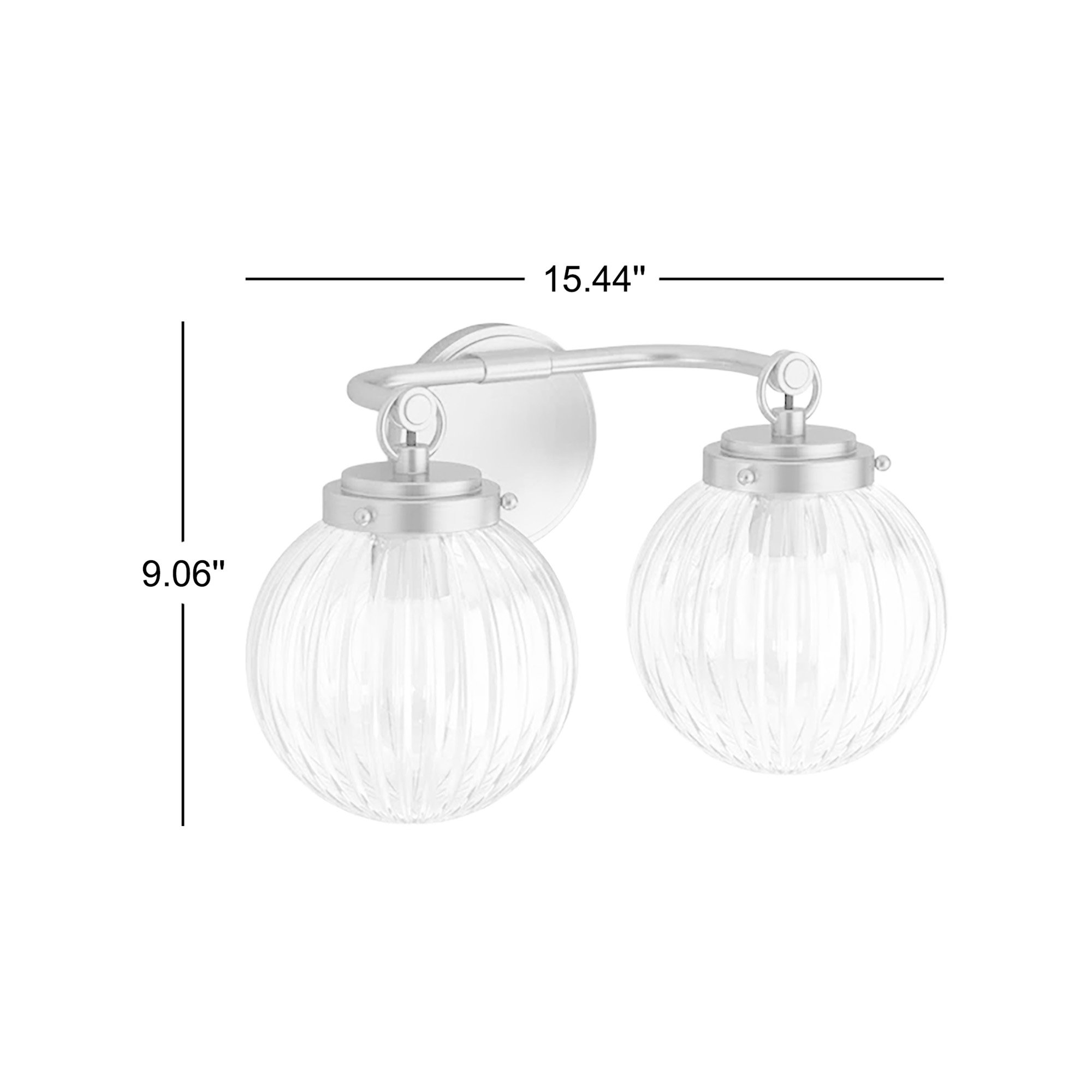 Embra By Studio McGee Two-Light Sconce, Brushed Nickel