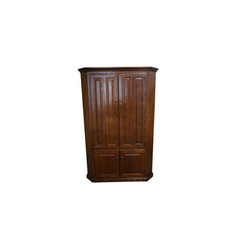 Bureau en coin en bois massif Lapierre, Rouge sang de bœuf