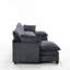 Coussin surdimensionné en velours avec 2 coussins d'assise et d'accoudoirs profonds pour la relaxation
