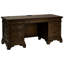 Bureau à 5 tiroirs, rectangulaire, chêne bruni, grain de bois, bureau ergonomique en chêne avec cinq tiroirs, conception pratique, commodité, H 31,97 po x l 66 po x P 24 po