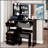 37-Inch Vanity Table With Cushioned Stool, Extra Large Sliding Mirror, And Multi-Layer Storage For Organized Beauty Essentials-670917318