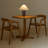 Burlywood Squircle Solid Wood Dining table-359284520