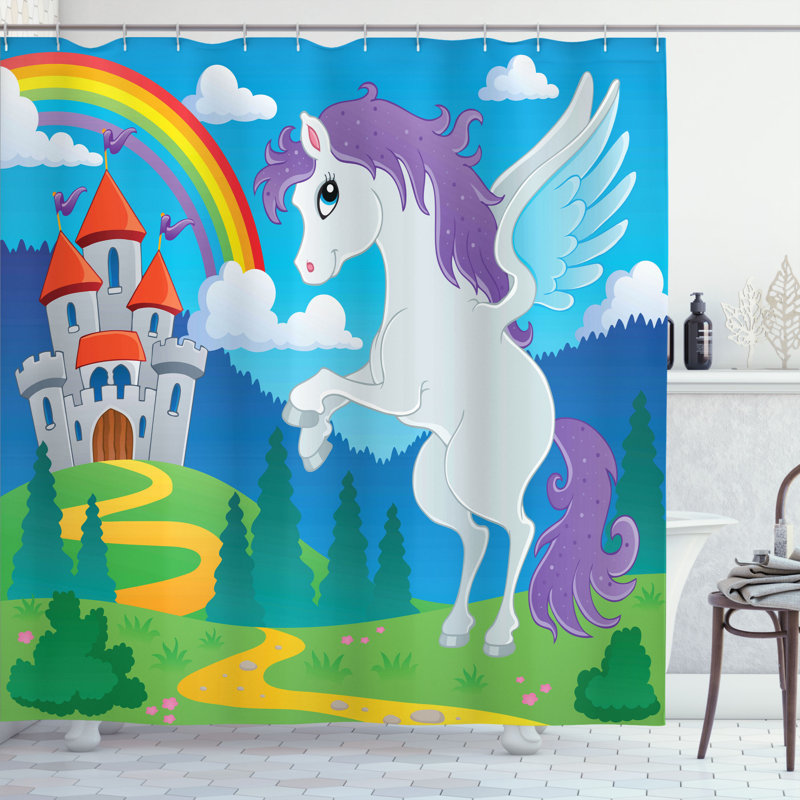 Zoomie Kids Luther Shower Curtain with Hooks Included | Wayfair