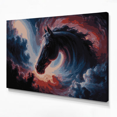 «Space Horsehead Nebula», art mural sur toile mauve