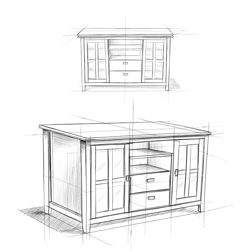 Farmhouse Grey Tall TV Media Stand with Tempered Glass Top