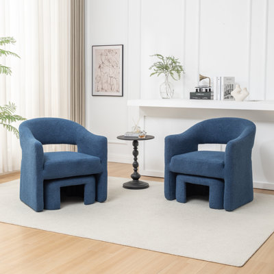 Fauteuil demi-tonneau avec repose-pieds