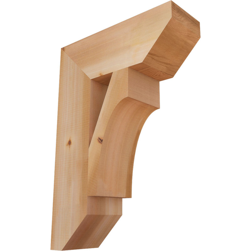 Support en bois Westlake, Cèdre rouge, H 26 po x l 5,5 po x P 18 po