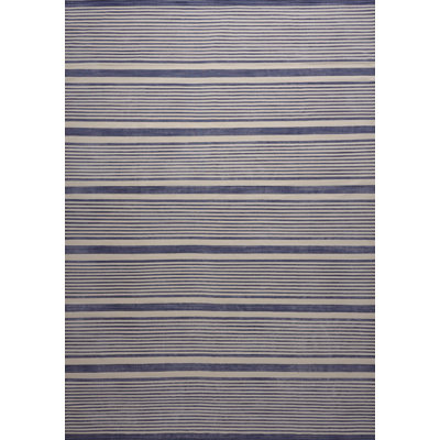 Striped Area Rug in Blue/Gray