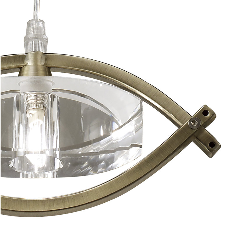 Wallen 1 - Light Unique/Statement Pendant, Antique Brass
