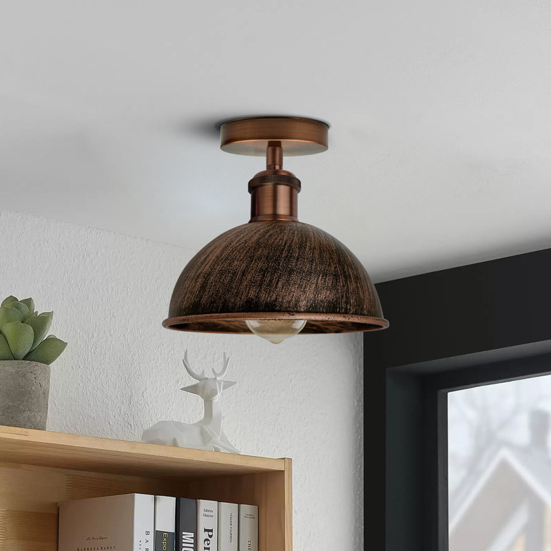 Semi Flush Mount, Brushed Copper