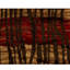 Tapis géométrique noir / rouge / brun en laine noué à la main 6 pi x 7 pi 9 po