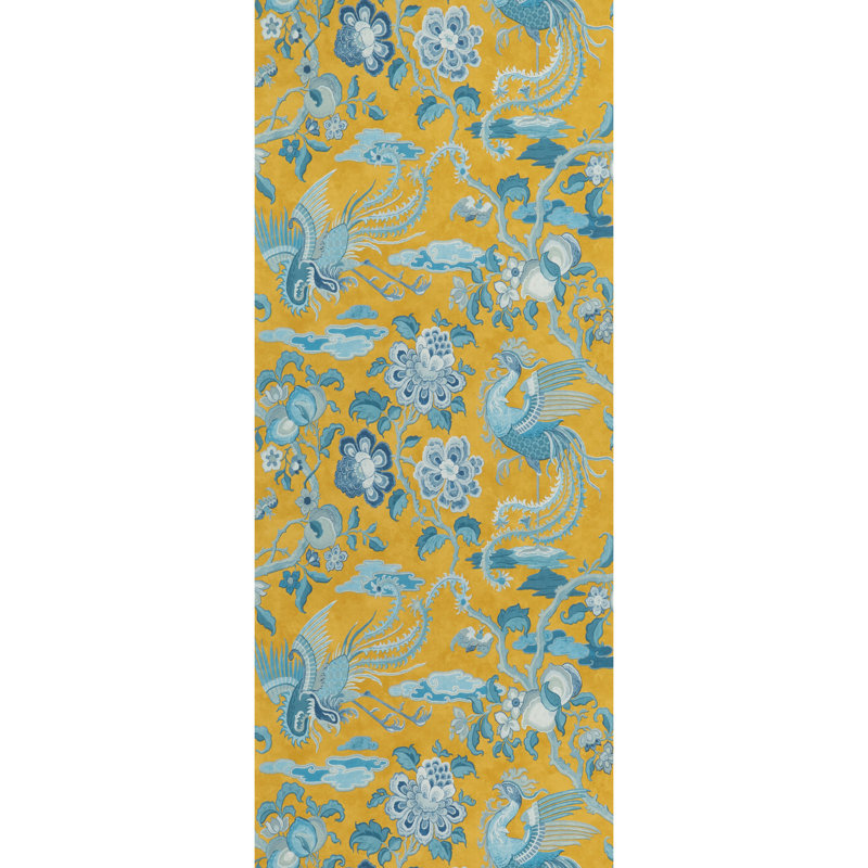 Signature II Wallpaper Roll, Ochre/Blue