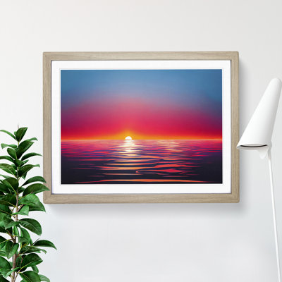 Exciting Sunset Seascape Framed Print
