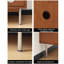 Brun + argent massif + bois manufacturé + acier inoxydable + vitrines