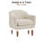 Kaya 35''W Modern Upholstered Accent Chair Boucle-489274826