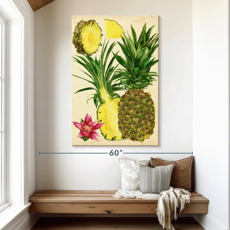 Étude d'ananas tropicaux Yarlin I, H 51 po x l 34 po
