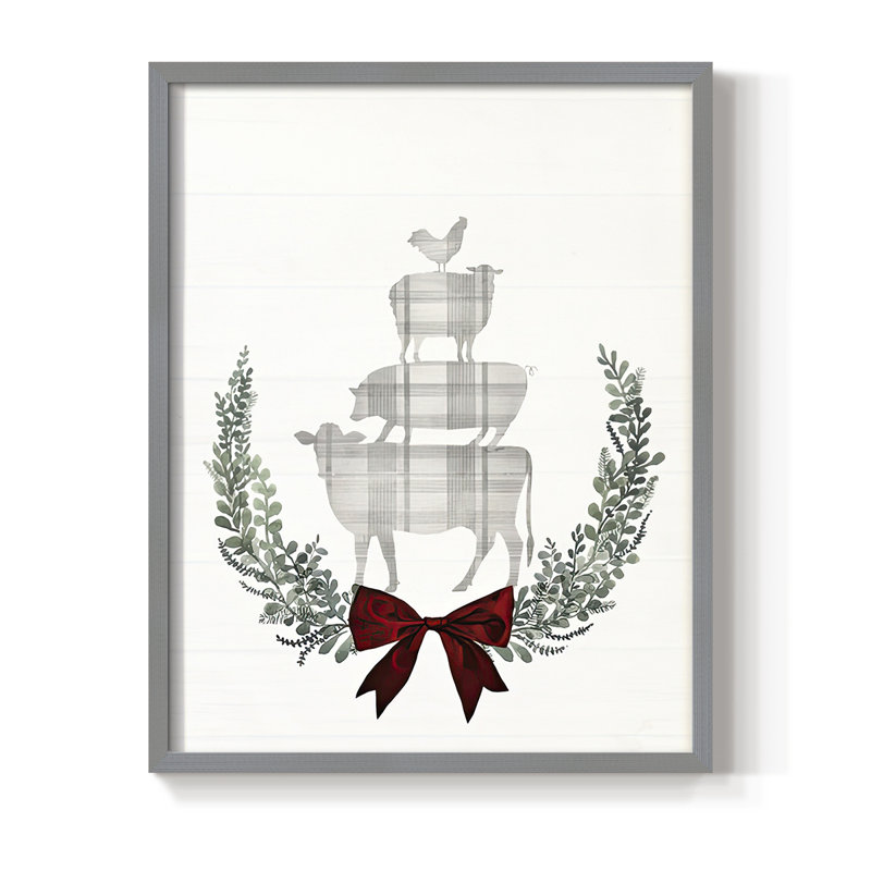 «Yuletide Animals II», Gris, H 11 po x l 9 po