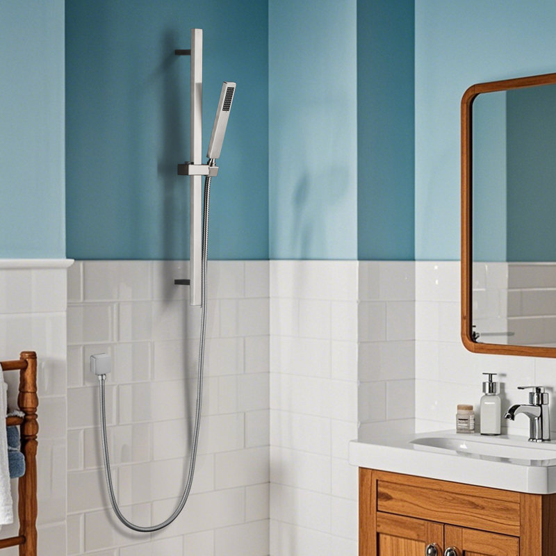 Stainless Steel Adjustable Handheld Showerhead, Brushed Nickel