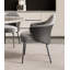 Chaise de salle à manger moderne et simple en tissu de coton et lin-1304225863