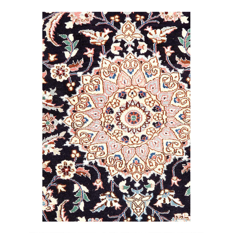 Tapis bleu marine / beige Senapon