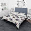 Ensemble de housse de couette peint à la main pivoines et pensées Designart-35228090