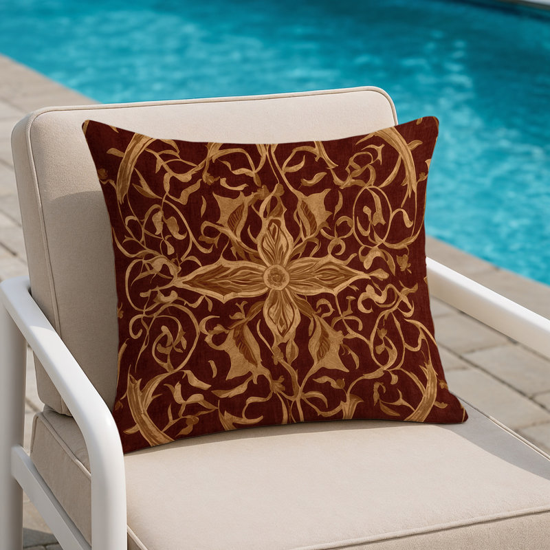 Mythic Labyrinth Indoor And Outdoor Throw Pillow, Square 16"