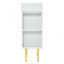 Meuble-lavabo blanc de 21,6 po, armoire combinée, meuble de rangement pour salle de bain, lavabo simple en céramique, rangement à gauche-739497513