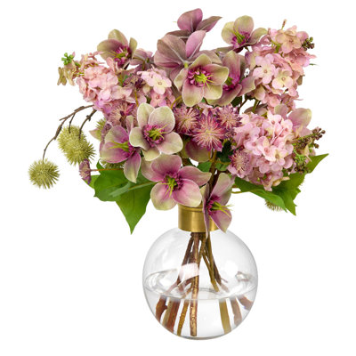 Lilac Faux Floral in Vase
