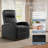 Ergonomic Manual Massage Recliner Chair with 8-Mode Lumbar Vibration, 160° Reclining Armchair with Side Pocket for Living Room and Nursery-1438641476