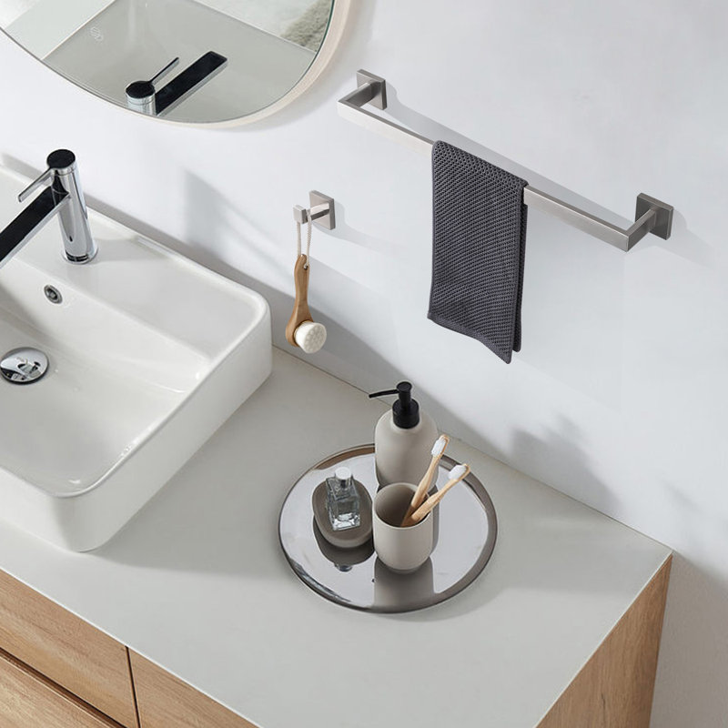 Ensemble de quincaillerie de salle de bain 10 pièces, Nickel brossé