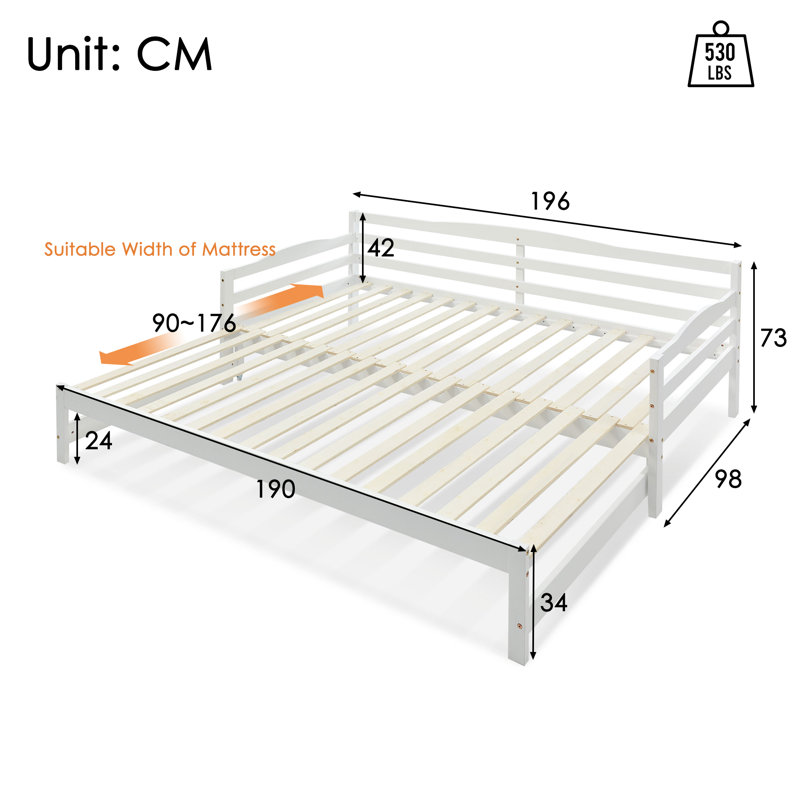 Kalena UK Single - DE 90 X 190 Cm with Trundle