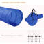 Trousse de démarrage pour agility canine : ensemble d'entraînement extérieur pour animaux de compagnie comprenant un tunnel, 8 poteaux de slalom et un sauteur en hauteur.
