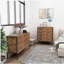 Commode à 4 tiroirs de style industriel, organisateur de vêtements de rangement en bois brun rustique avec structure en acier robuste, commode à 4 tiroirs, armoire de rangement pour chambre à coucher, salon