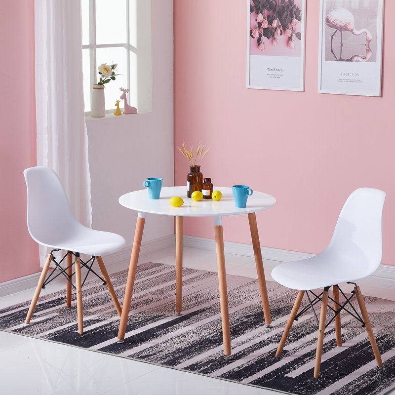 Bowdoin Round Solid Wood Dining Table, White