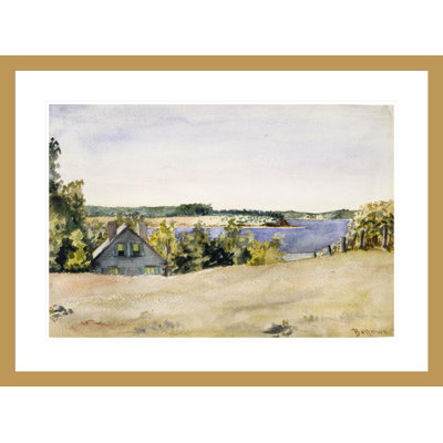 «Gardiner's Bay from Sag Harbor» par George Wesley Bellows - Estampe numérique encadrée