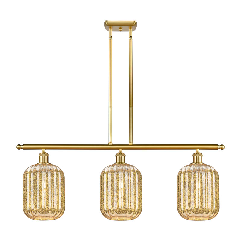 Ballston - Draves - Luminaire suspendu pour pot à 3 lumières, Mercure, Or satiné