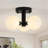 3-Light Glass Semi Flush Mount-1469233605