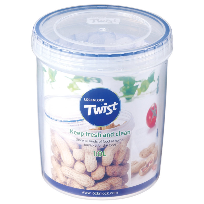 Clear BPA-Free Twist Food Storage Canister Set