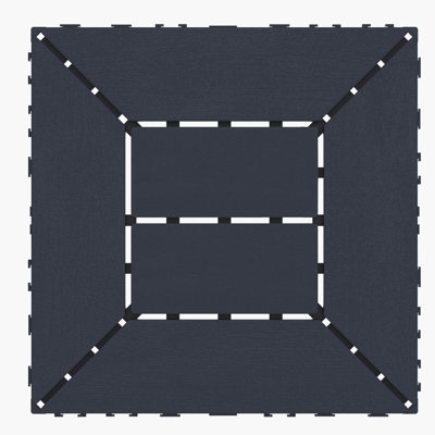 44-Piece New Style 12" Indoor/Outdoor Interlocking Patio Deck Tiles, Dark Grey