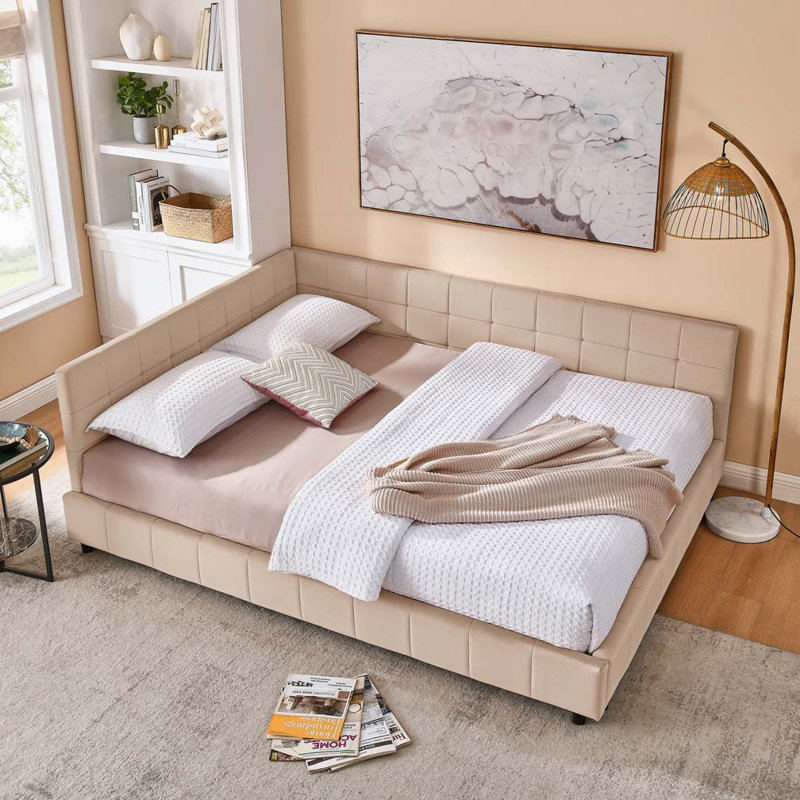 Velvet Upholstery Daybed,Sofa Bed Frame, Pink