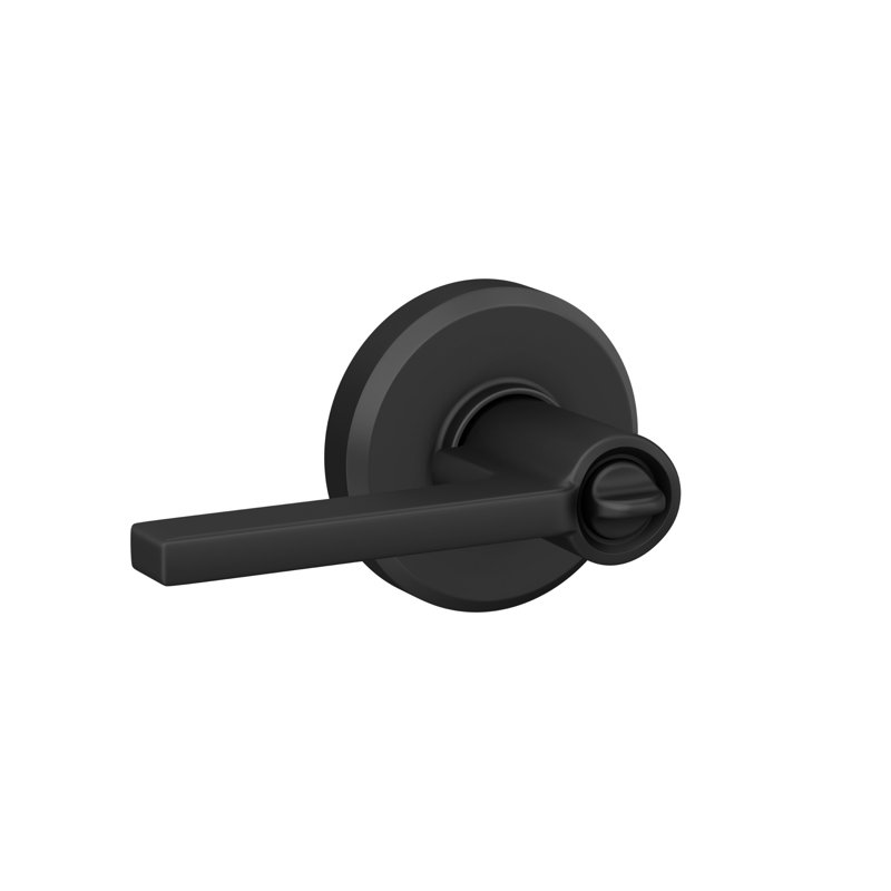 Ensemble de levier d'entrée à clé F Series avec rosette Greyson, Noir mat, Clé identique, Oui