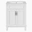 Meuble-lavabo 24 po avec lavabo supérieur, armoire de rangement moderne avec 2 portes à fermeture douce et tablette réglable, structure en bois massif-221189031