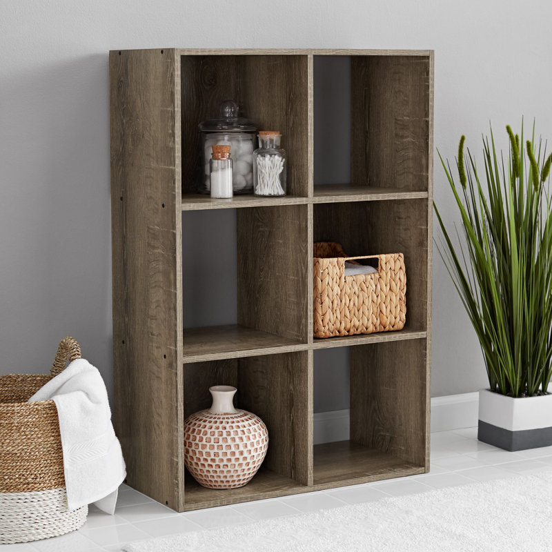 Noriane Bookcase, Rustic Brown
