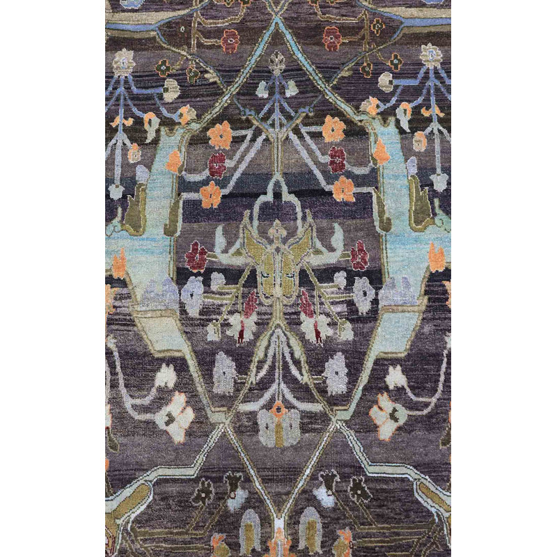 Silk Treasures Oriental Area Rug in Brown
