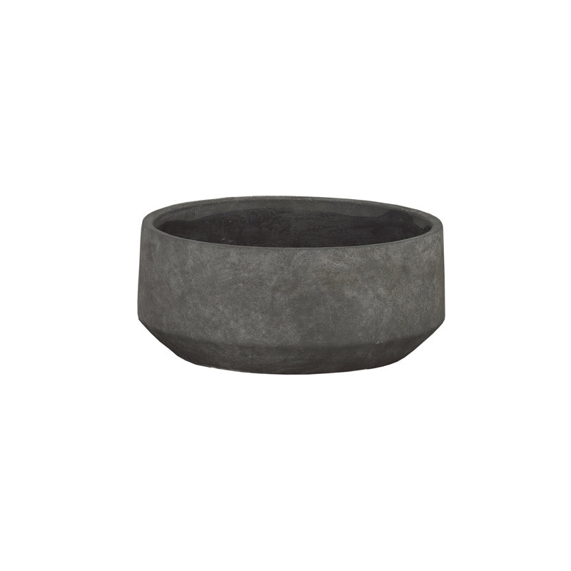 Terracotta Round Pot Natural Finish-5.00"H, Gray