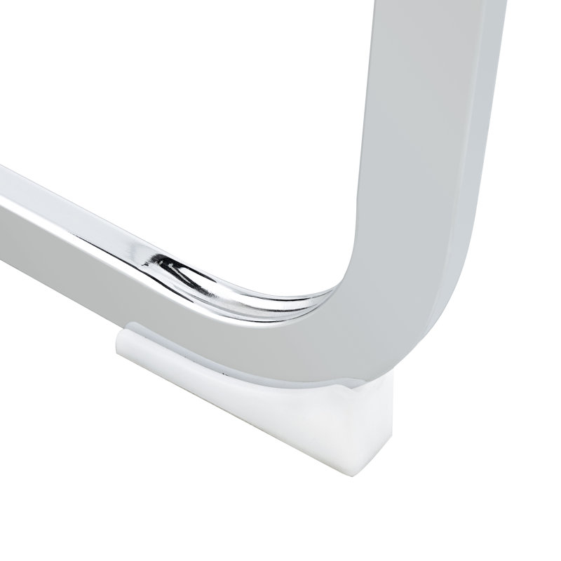 Tabourets de bar modernes en porte-à-faux rembourrés avec repose-pieds, Argent, Noir