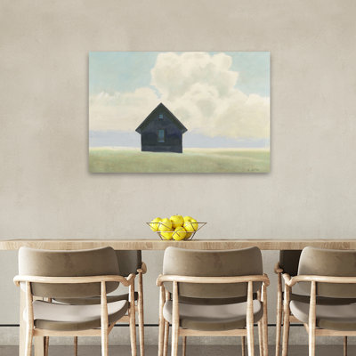 Architecture et paysage solitaire bleu I Art