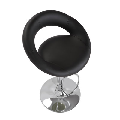 Basham Swivel Upholstered Adjustable Height Counter Stool with Metal Frame