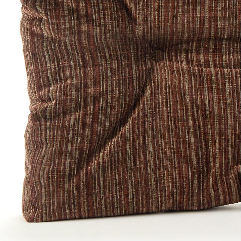 Chenille Non-Slip Bench Cushion, Chocolate Brown, 27" W x 14" D